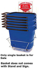 Shopping Basket Easy-Pull Rolling in Blue - 19 L x 12.25 W x 13.25 D Inches
