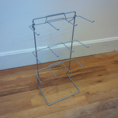 Countertop Peg Hook Display Rack in Silver 17.75 H x 10 W Inches