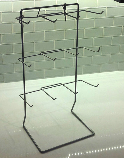 Countertop Peg Hook Display Rack in Silver 17.75 H x 10 W Inches