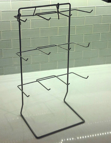 Countertop Peg Hook Display Rack in Silver 17.75 H x 10 W Inches