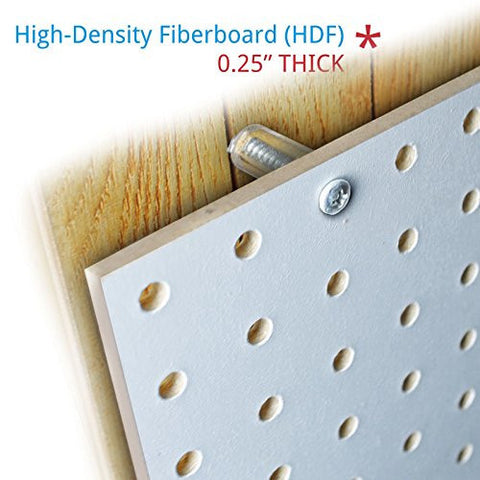 125 Piece Pegboard Organizer Kit in White Including Display Panels