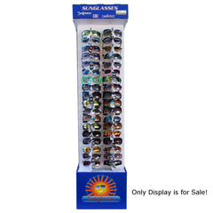 Two Sided Cardboard Sunglasses Display 62.5 H x 15 W x 14 D Inches