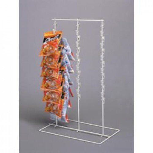 Triple Strip 39 Clips Chips, Candy & Snack Counter Display Rack Almond