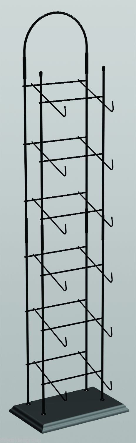 6-tier Base Ball Counter Top Display Cap Tower Black Rack