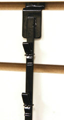 Slatwall Mount Clipper Display Single Black Strip with 12 Clips