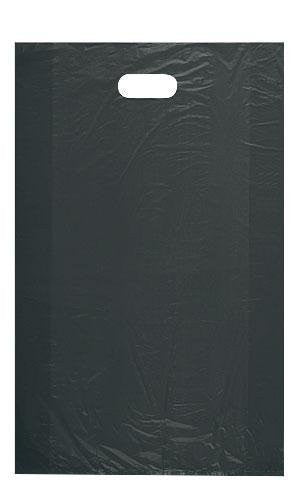Count of 1000 Large Black High-Density Plastic Merchandise Bag