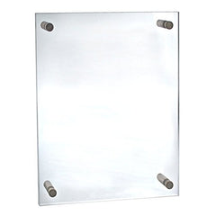 Clear Acrylic Sign Holder 17W x 22H Inches with Caps,Standoffs