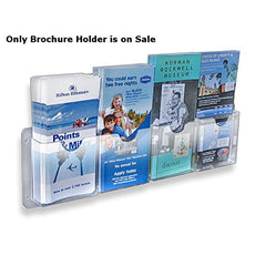 Count of 2 Four Pocket Wall Mount Brochure Holder