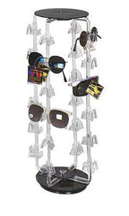 Rotating Countertop Sunglass Display 7 W x 7 L x 20 H Inches Holds 24 Pairs