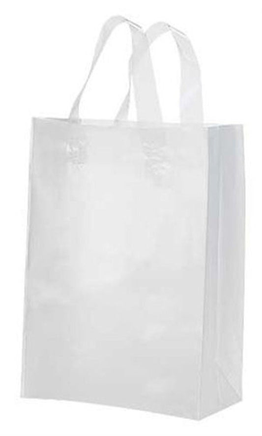 Medium Frosted Plastic Shopping Bag