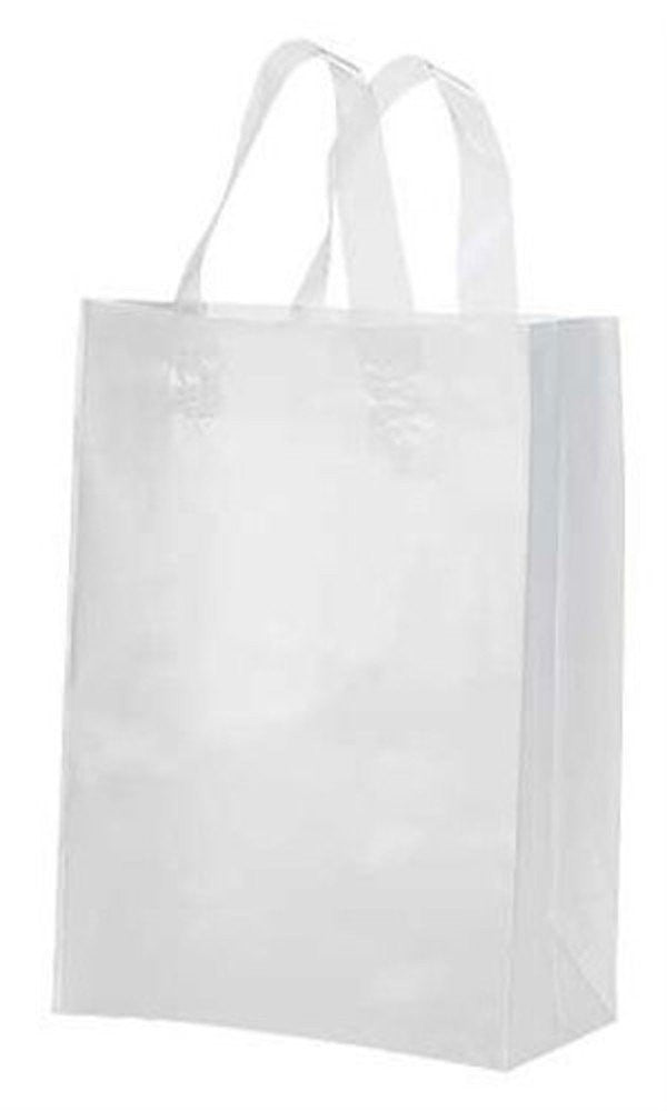 Medium Frosted Plastic Shopping Bag