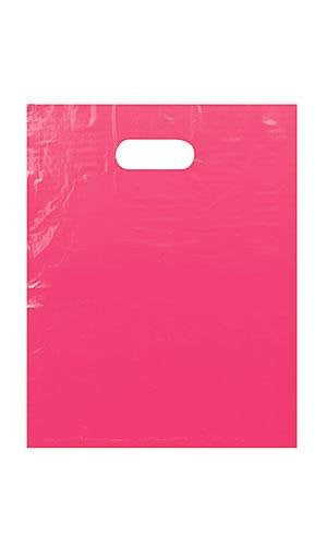 1000 New Retail Medium Pink Low Density Merchandise Bag 12" x 15"