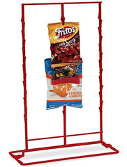 Countertop Triple Row Clip Display in Red - 23 x 15.5 x 7.5 Inches
