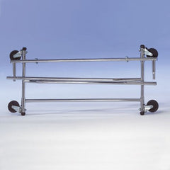 Single Rail Commercial Folding Garment Rack - 55 W x 22 D x up to 65 H Inches
