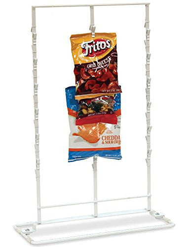 Countertop Clipper Store Display 36 Clips Rack 3 Rows White