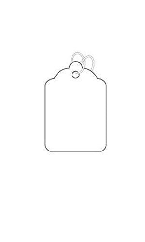 Cotton Strung Price Tags in White 5/8 W x 31/32 H Inches - Pack of 1000