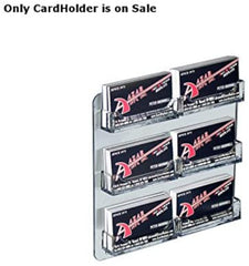 Wall Mount Card Holder 3.75 W X 0.8125 D X 1 H Inches with 6 Pockets - Pack of 2