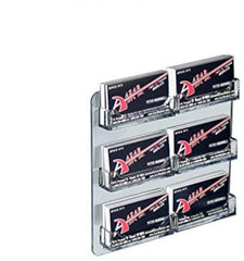 Wall Mount Card Holder 3.75 W X 0.8125 D X 1 H Inches with 6 Pockets - Pack of 2