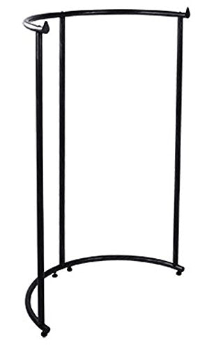 Black Adjustable Half Round Clothing Rack 44 W x 52-72 H Inches