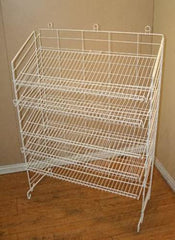 Adjustable Display Rack in White 54 H x 37 W x 16 D Inches with 5 Shelfs
