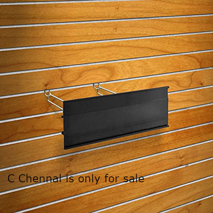 Plastic C Channel Fits to Pegboard in Black 5 H X 12 L Inches