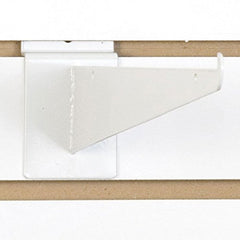 Slatwall Shelf Bracket in White 12 Inches - Set of 100