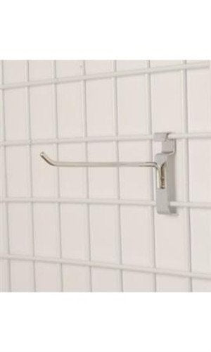 Chrome Peg Hook 6 Inches for Wire Grid - Count of 100