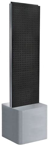 Black 2 Sided Pegboard Floor Display 16 W x 60 H Inches