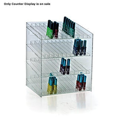 4 Tier Cosmetic Counter Display in Clear 12 W x 14.5 H x 8.5 D Inches