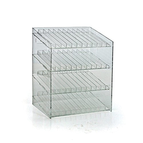 4 Tier Cosmetic Counter Display in Clear 12 W x 14.5 H x 8.5 D Inches
