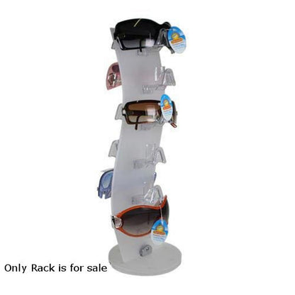 Rotating Sunglass Display in White 18 H x 6 W Inches