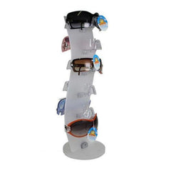 Rotating Sunglass Display in White 18 H x 6 W Inches