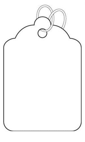 Strung Merchandise Price Tags in White 1.438 W x 2 H Inches - Box of 1000