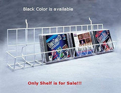 Rectangular CD and DVD Shelf in Black 48 W Inches