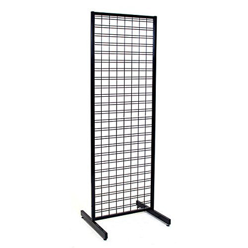 Slatgrid Panels in Black 2 W x 6 H Feet with Legs - Pack of 4