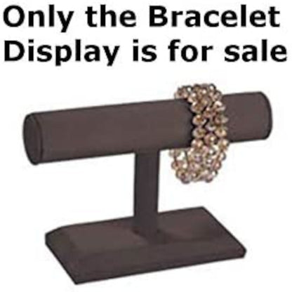 One Tier Bar Bracelet Display in Chocolate Brown 7.25 W x 5 H Inches