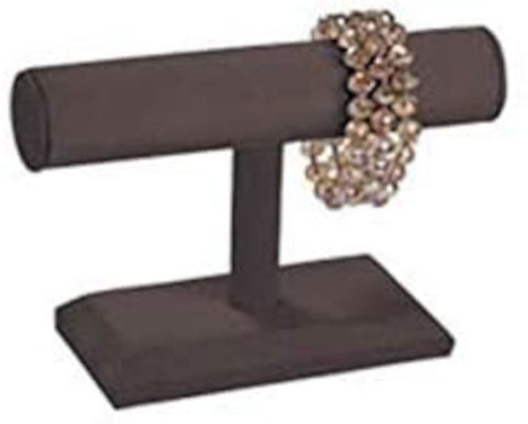 One Tier Bar Bracelet Display in Chocolate Brown 7.25 W x 5 H Inches