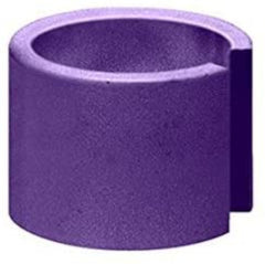 Plastic Mini Round Hanger Markers in Purple 0.5 D x 0.375 H Inch - Lot of 50