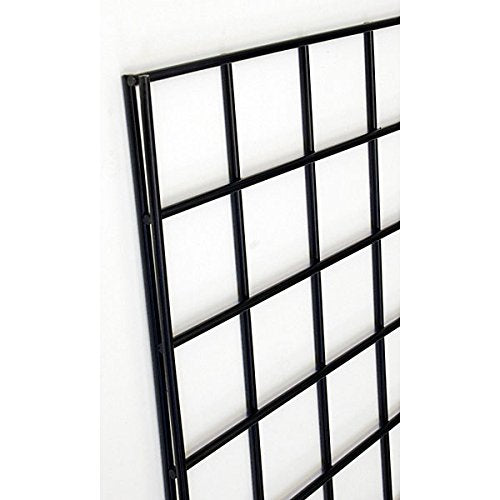 Gridwall Panel 18W Inches x 6H Feet in Black - Count of 4