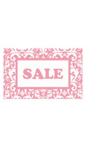 Boutique Medium Sign Cards in Pink 7 H x 11 W Inches - Case of 25
