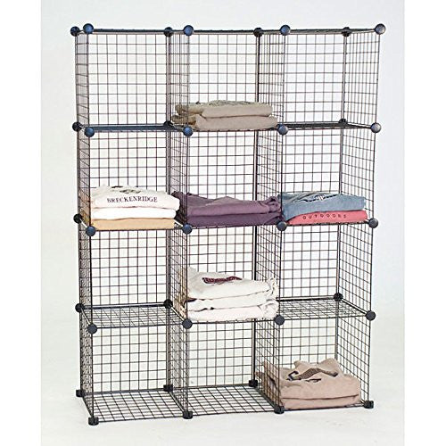 Gridwall Shelf Units in Black 44 W x 14 D x 56 H Inches - Count of 4