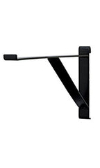 Shelf Bracket in Black 12 Inches Long for Wire Grid