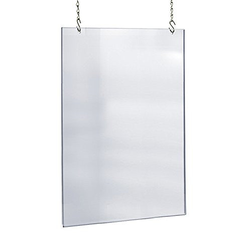 Acrylic Clear Hanging Poster Frame 24 W x 36 H Inches with Hanging Kit