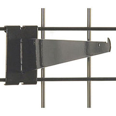 Gridwall Shelf Brackets in Black 12 Inches Long - Lot of 8