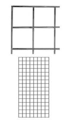 Chrome Wire Grid Panel 2 x 4 Feet - Count of 4