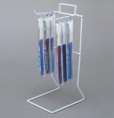 Peg Hook Counter Top Display Rack in White - 11.25 H x 5 W x 6 D Inches