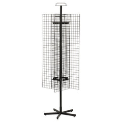 4 Way Grid Panel Spinner in Black - 18 W x 18 D x 68 H Inches