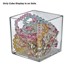 Clear Cube Display Bin 6 W x 6 D x 6 H Inches - Count of 4