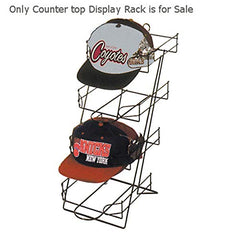 Steel 4 Tier Counter Top Hat Display Rack - 9 W x 16 D x 20 H Inches