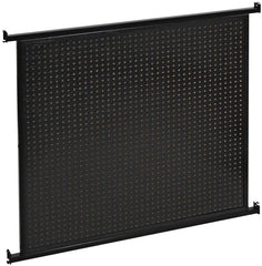 Metal Queuing System 2 Sided Pegboard Panel in Black 48 W x 43 H Inches